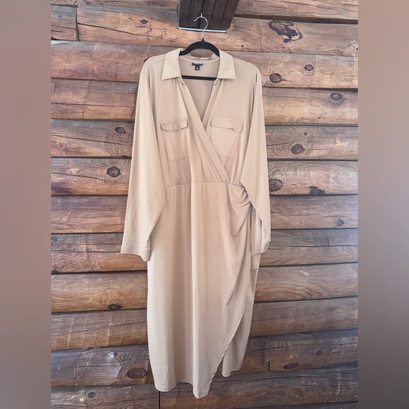 torrid Dresses & Skirts - Torrid size 4 Beige Long Sleeve Dress